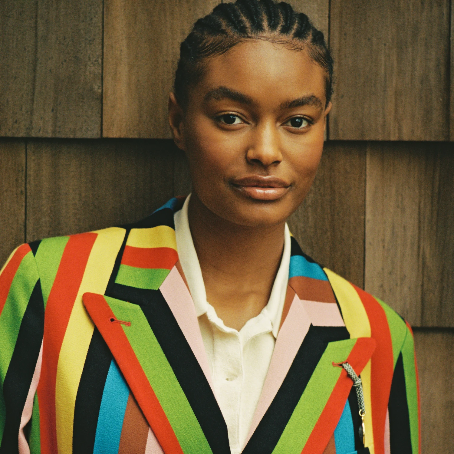 Women's Croquet Stripe Double-Breasted Diana Blazer - Image 8