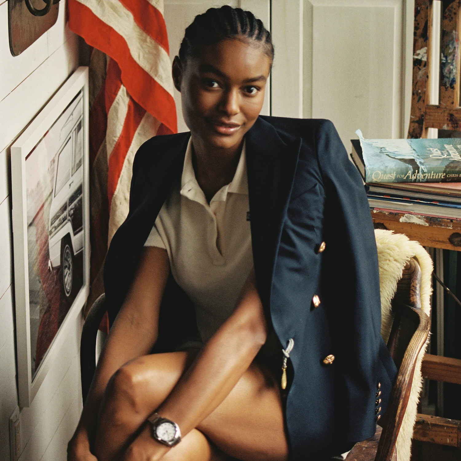 Women's Navy Diana Blazer - Image 10