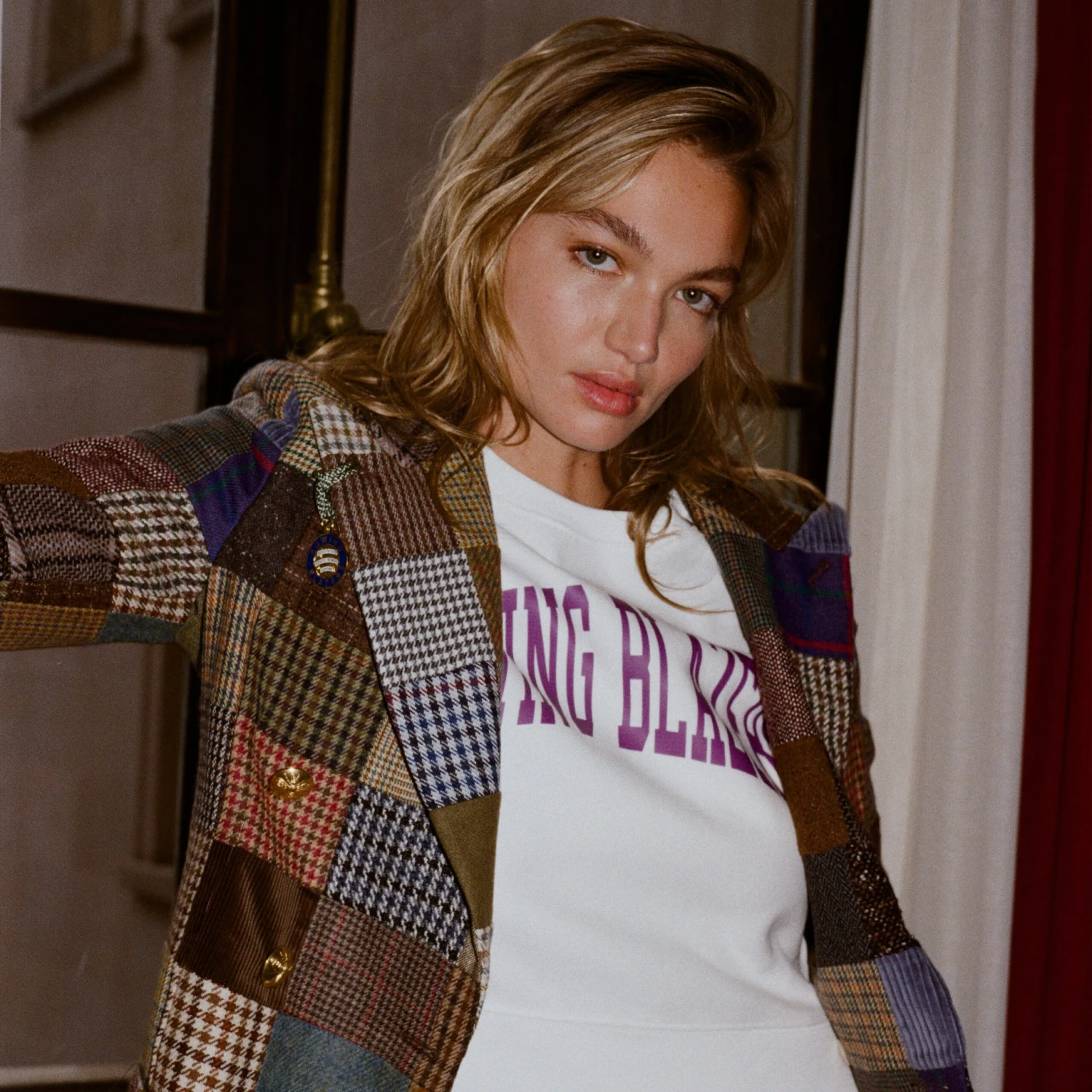 Women's Patchwork Tweed Diana Jacket (PREORDER) - Image 5