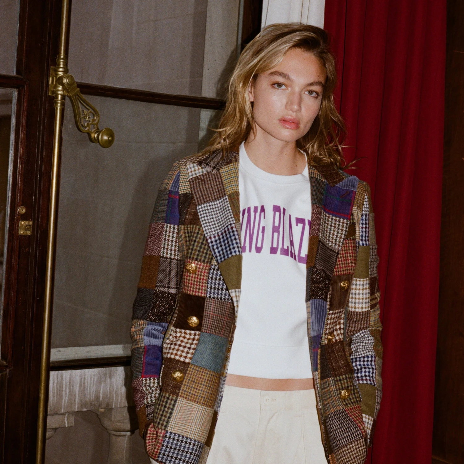 Women's Patchwork Tweed Diana Jacket (PREORDER) - Image 6