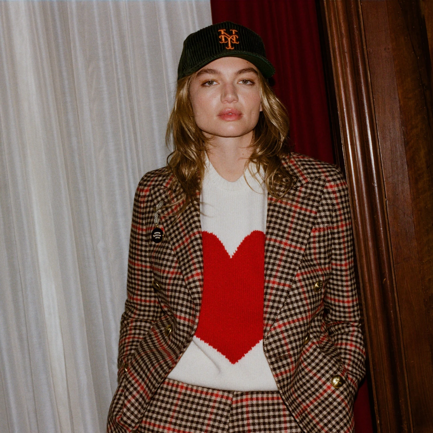 Women's Gun Check Wool Jacket - Image 6