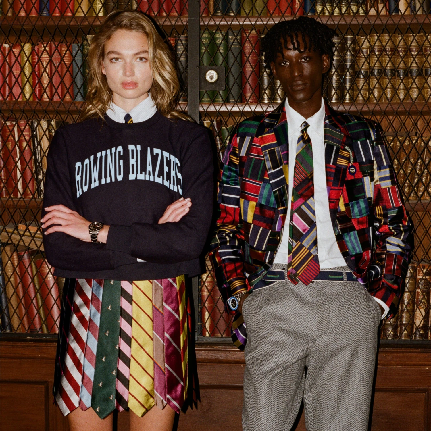 Men's Tie Patchwork Jacket - Image 10