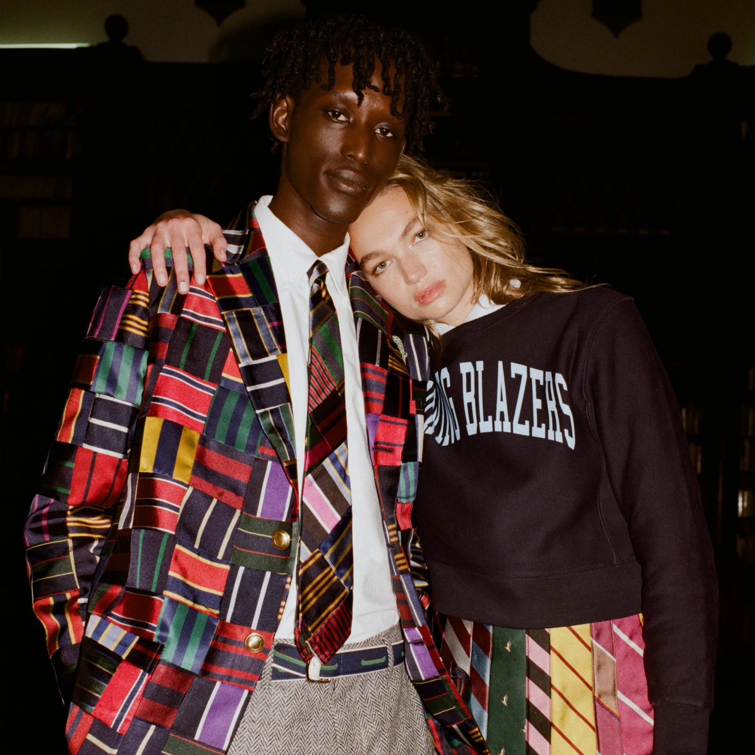 Men's Tie Patchwork Jacket - Image 12