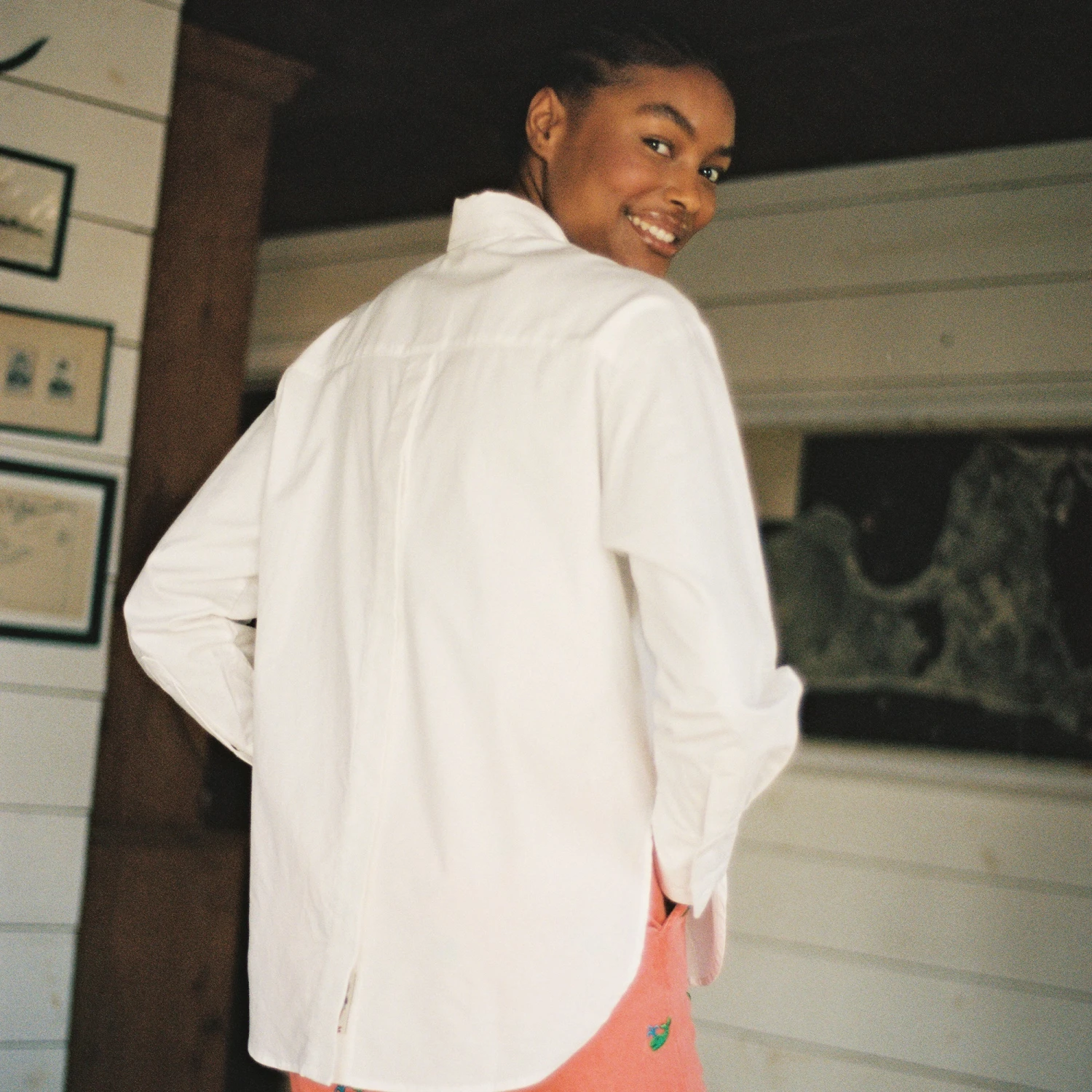 Caroline Back-Button Oxford Shirt - Image 7