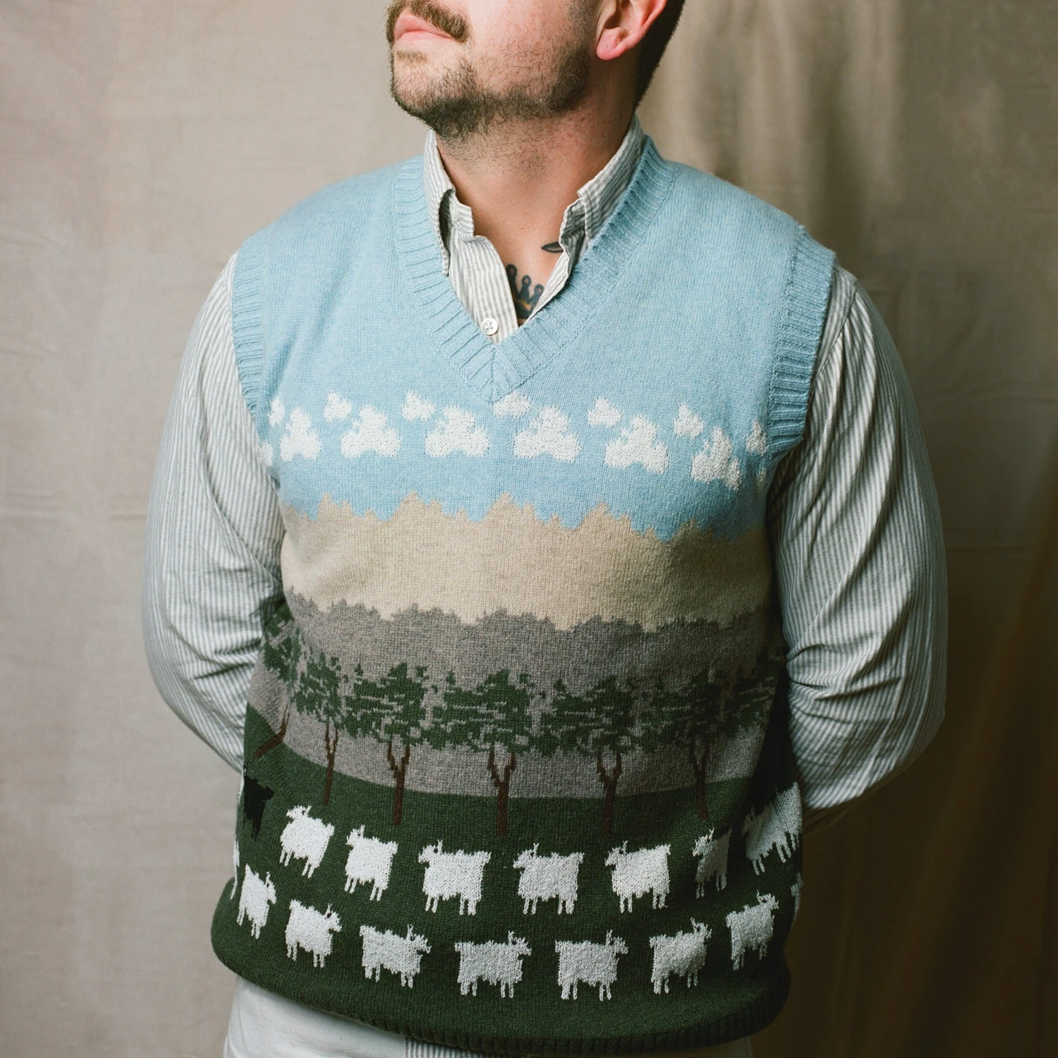 Warm & Wonderful Scenic Sheep Vest - Image 7
