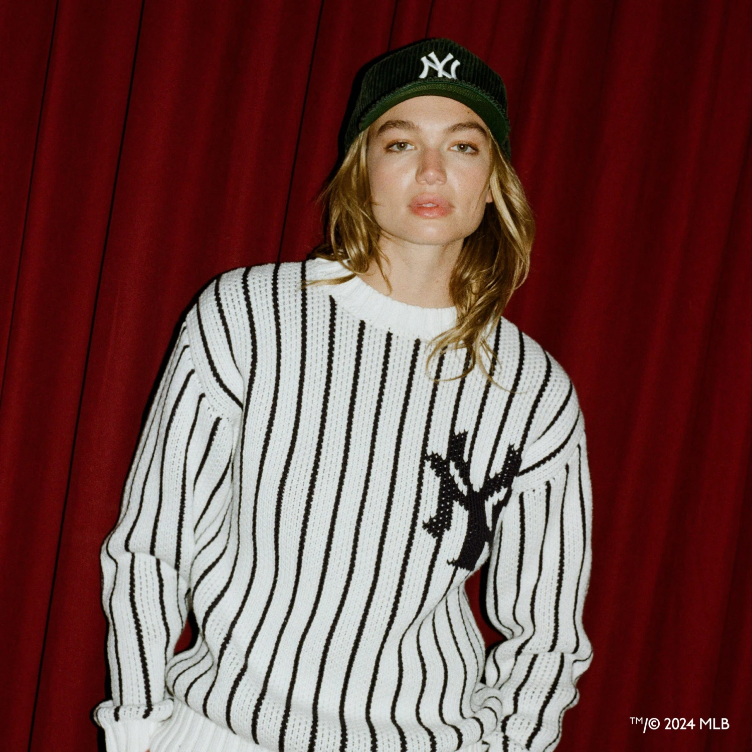 Rowing Blazers X '47 Pinstripe Yankees Sweater - Image 3