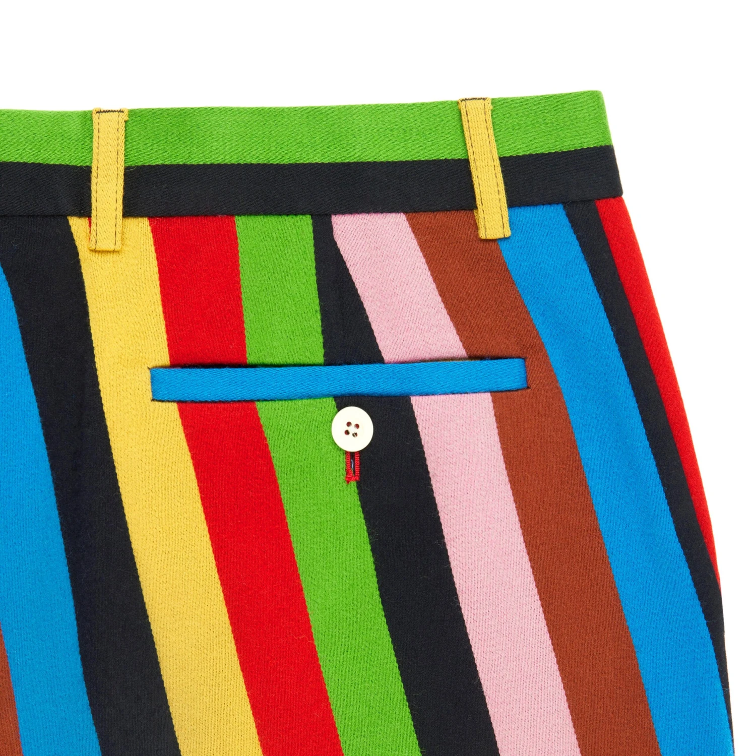 Men's Croquet Stripe Standard Fit Trousers - Image 3