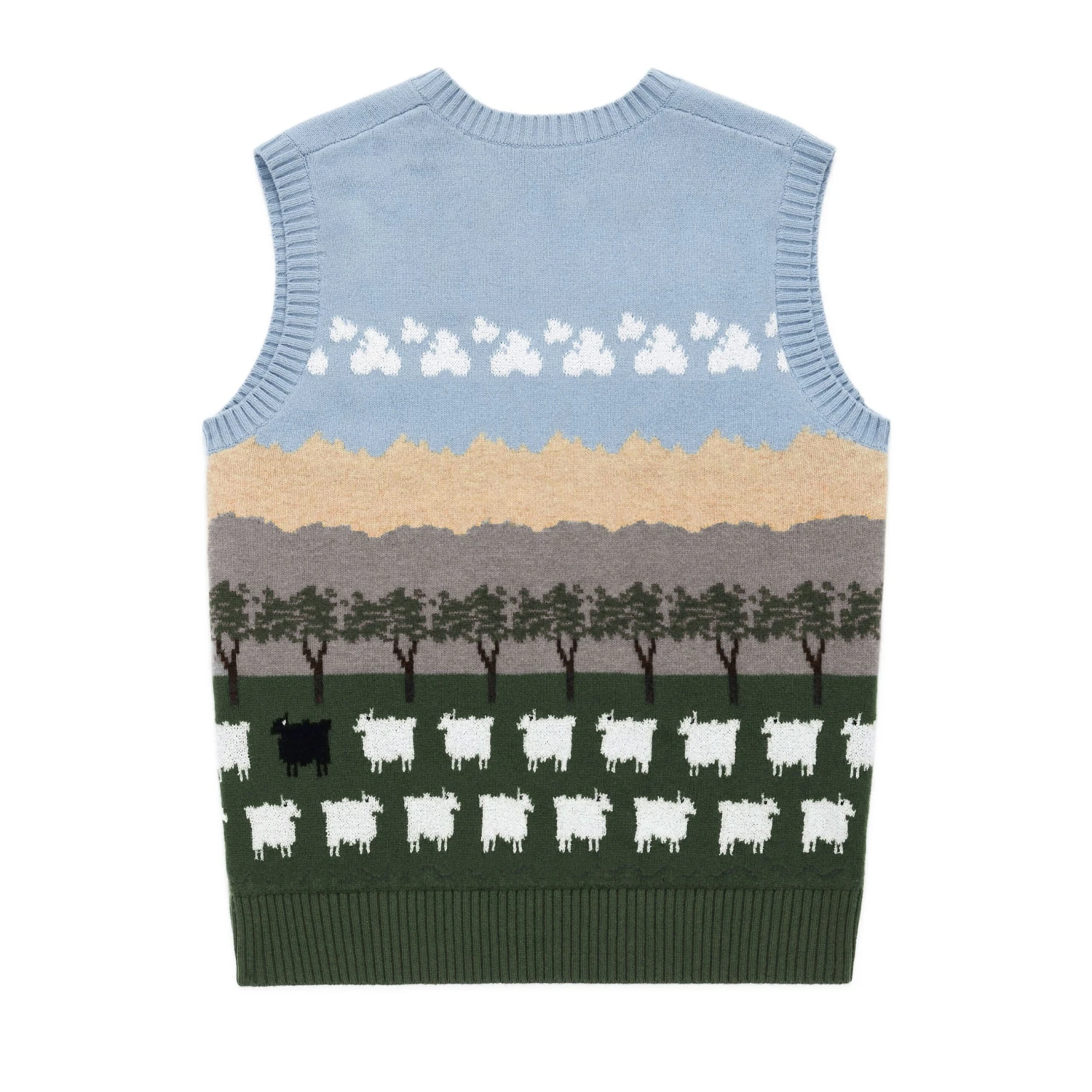 Warm & Wonderful Scenic Sheep Vest - Image 2
