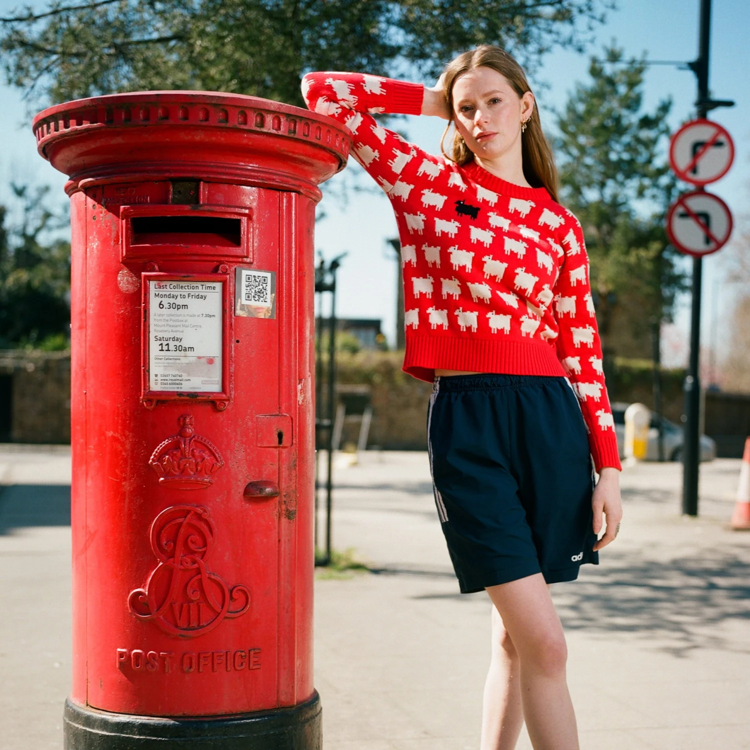 Warm & Wonderful Women's Fitted "Diana Edition" Cotton Sheep Sweater - Image 4