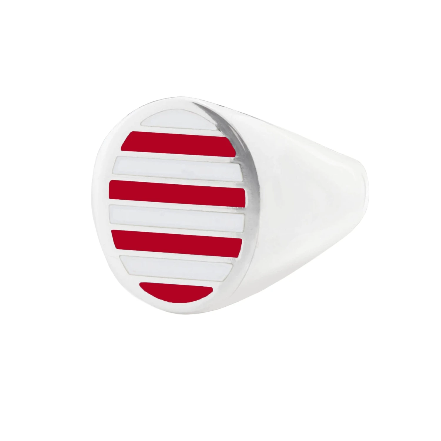 Jessica Biales Red And White Collegiate Signet Ring - Image 2