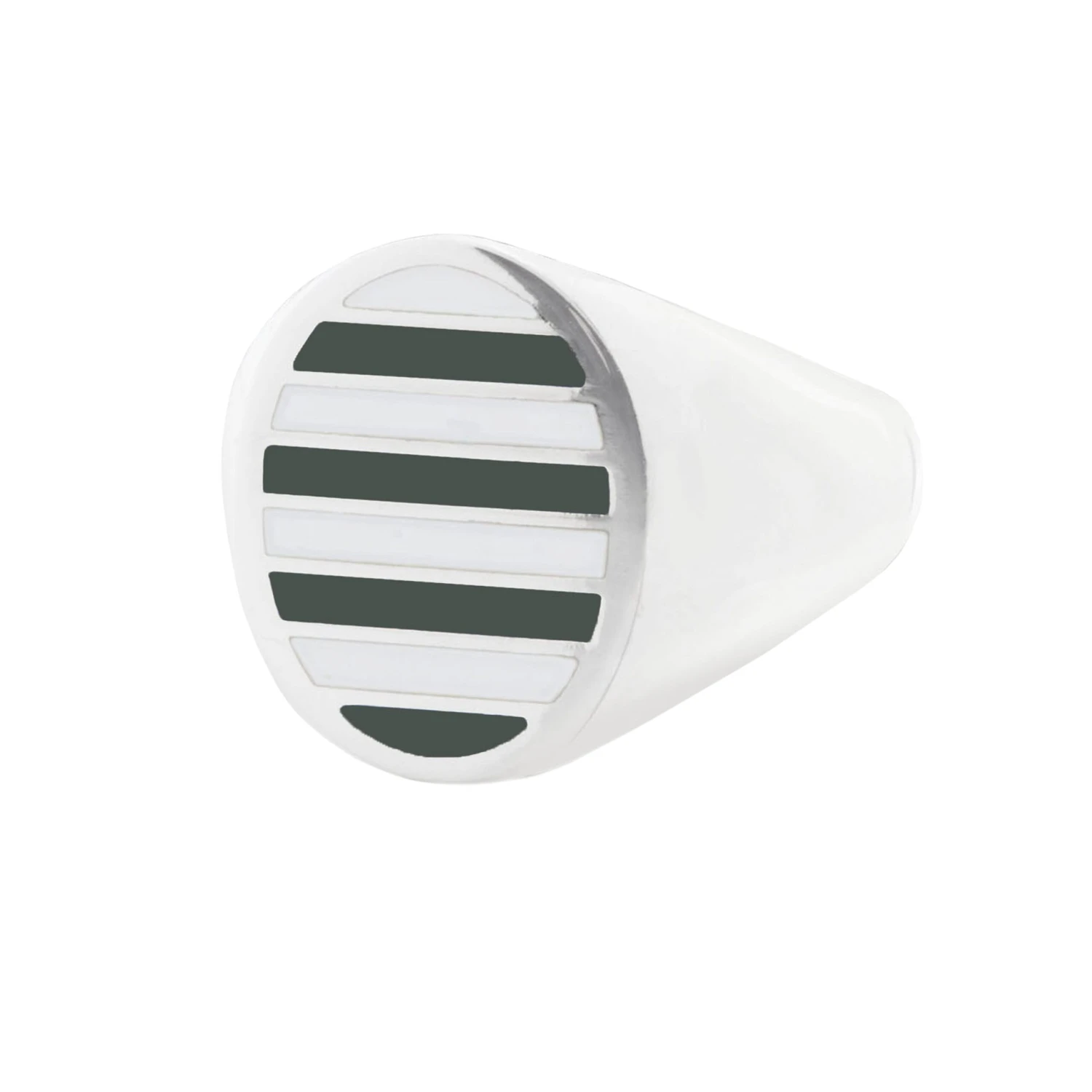 Jessica Biales Green And White Collegiate Signet Ring - Image 2
