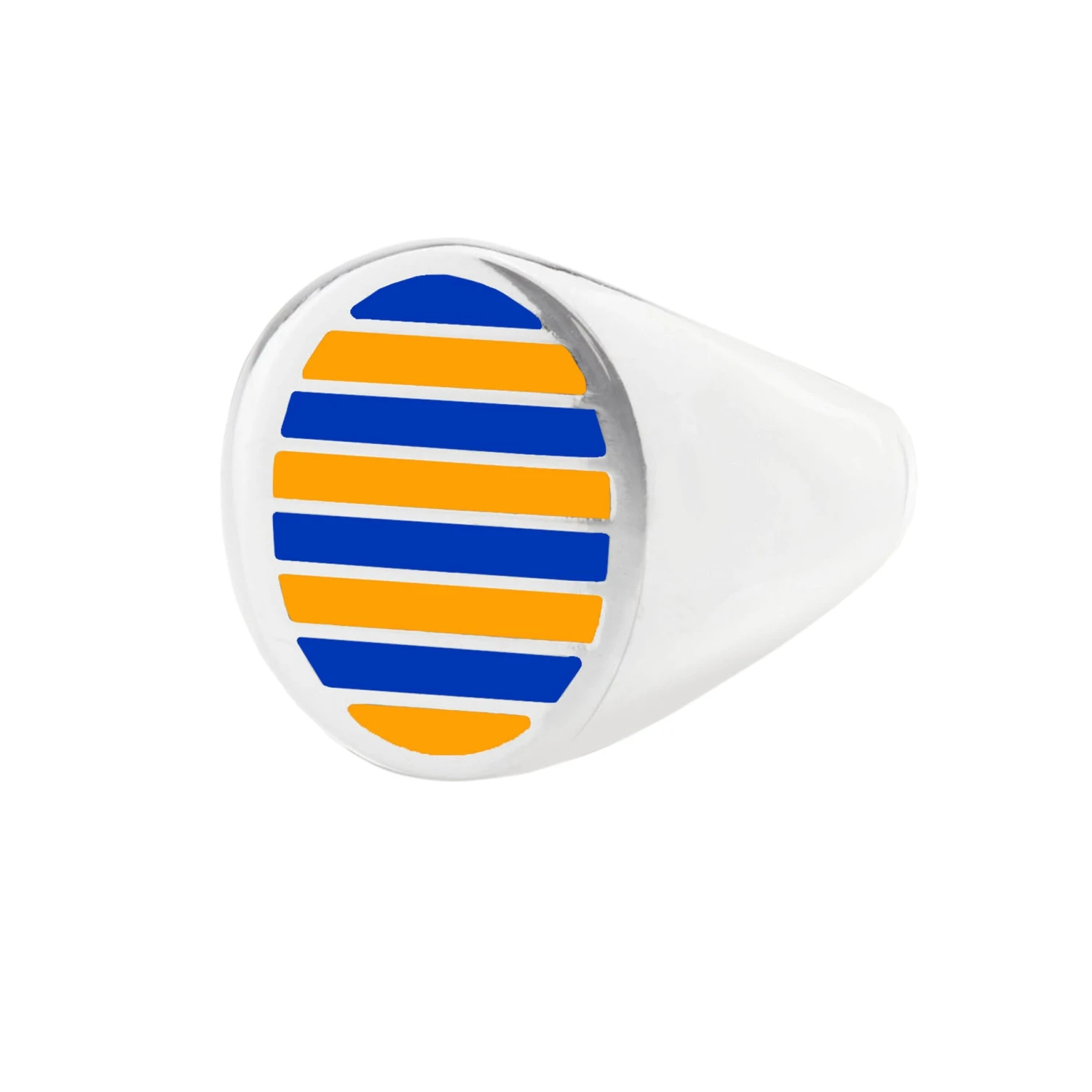 Jessica Biales Gold And Blue Collegiate Signet Ring - Image 2