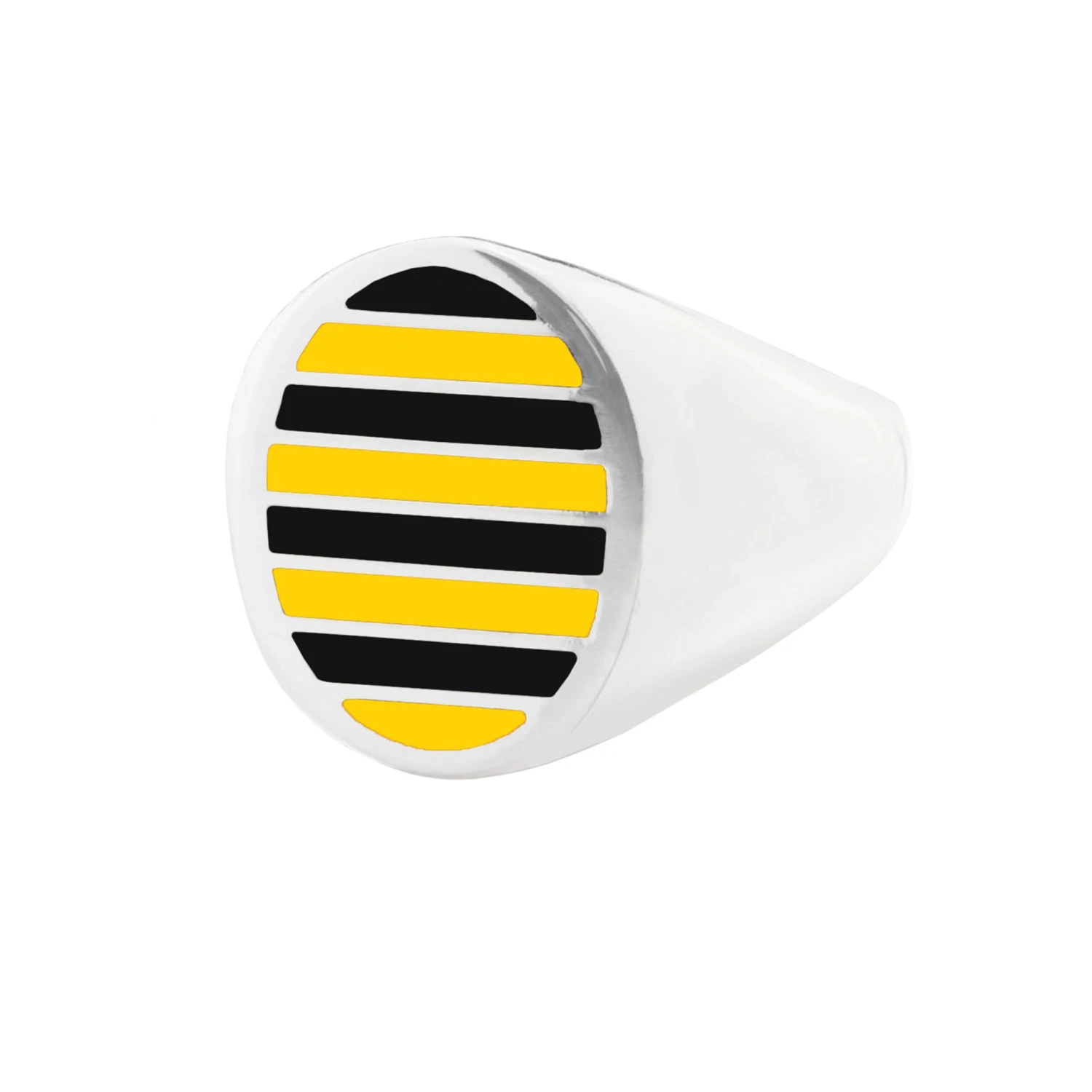 Jessica Biales Yellow And Black Collegiate Signet Ring - Image 2