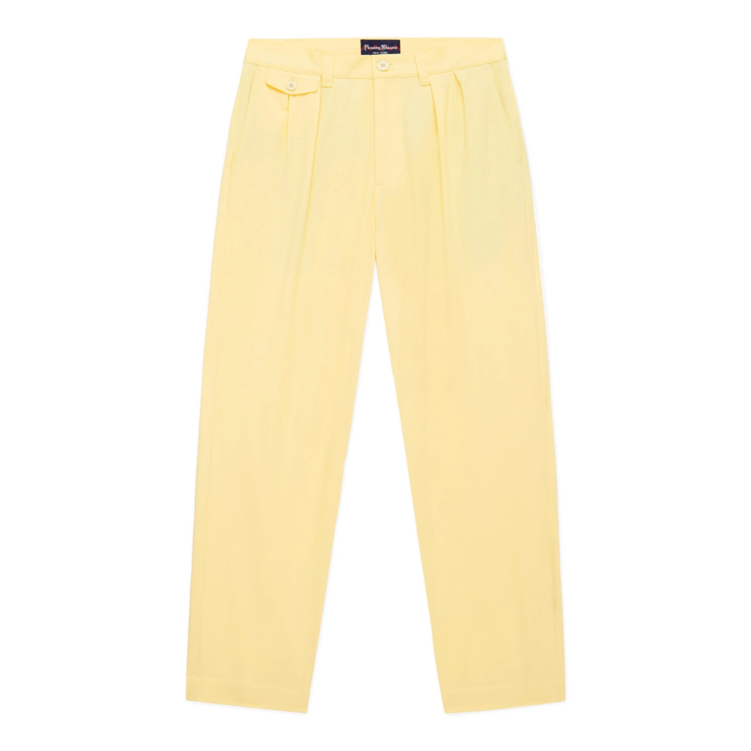 Men's Pleated Relaxed Fit Cotton Twill Trousers - Image 19