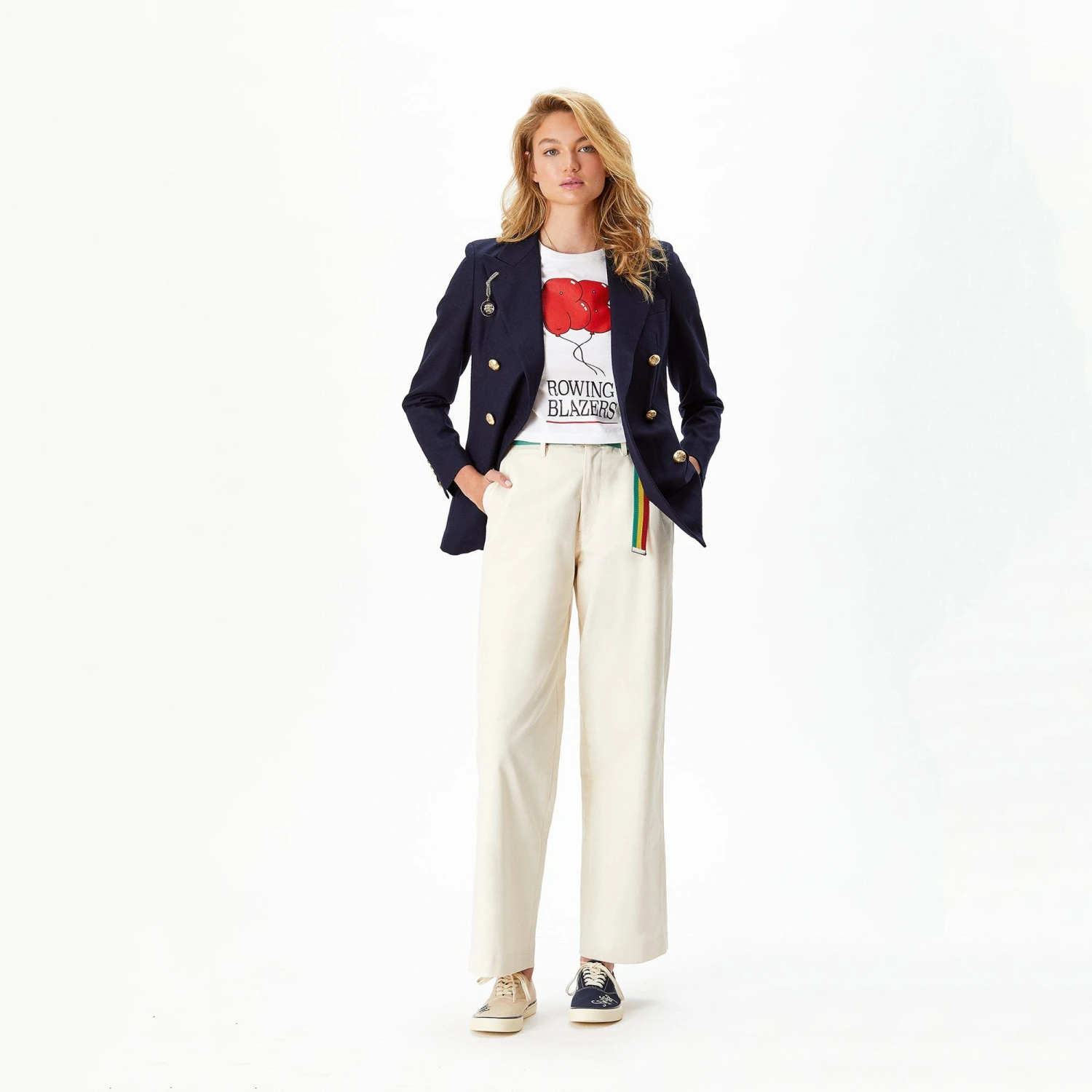 Women's Tailored Cream Twill Trousers - Image 6